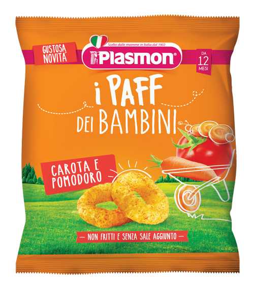 PLASMON DRY SNACK PAFF CAROTA POMODORO 15 G - FarmaLucia