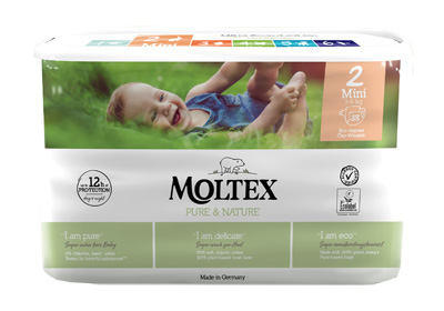 PANNOLINI MOLTEX PURE & NATURE MINI 3-6 KG TAGLIA 2 38 PEZZI - FarmaLucia