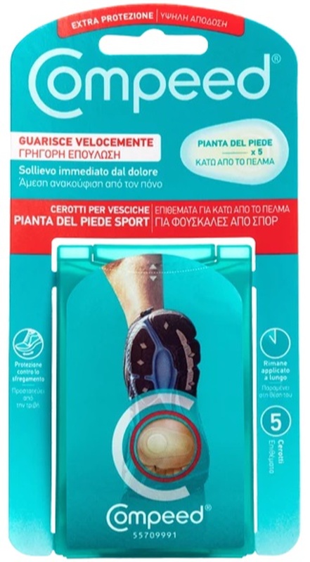 COMPEED CEROTTI PER VESCICHE PIANTA PIEDE SPORT 5 PEZZI - FarmaLucia