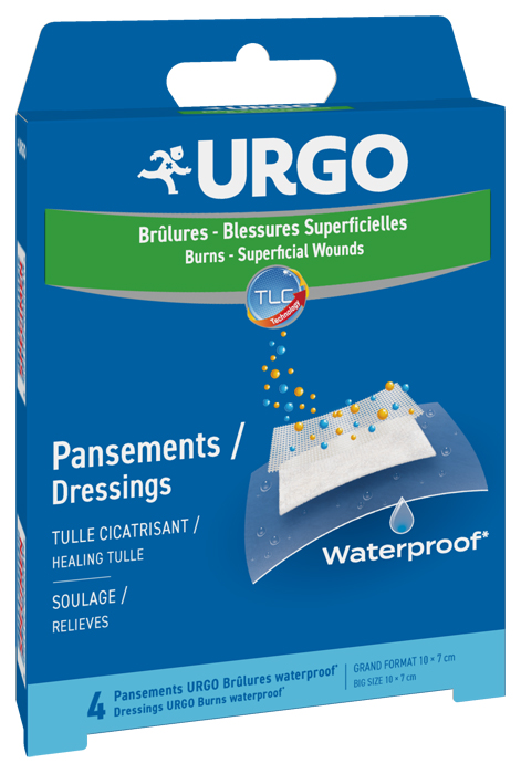 URGO USTIONI SUPERFICIALI WATERPROOF 10 X 7 CM 4 PEZZI - FarmaLucia