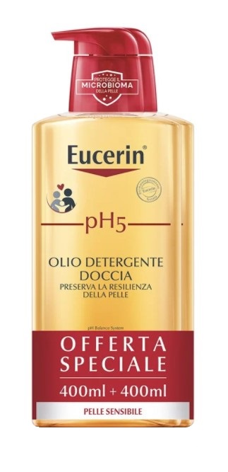 EUCERIN BIPACCO PH5 OLIO DETERGENTE 400 ML + 400 ML - FarmaLucia