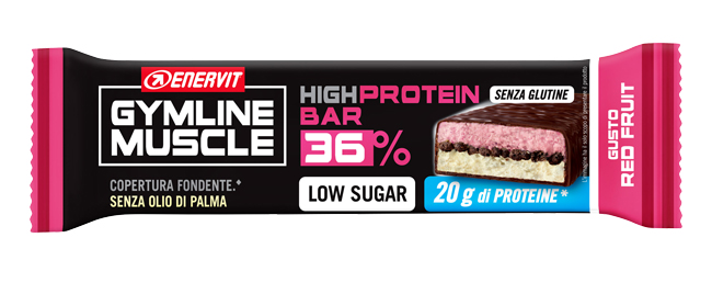 ENERVIT HIGH PROTEIN BAR 36% RED FRUIT BARRETTA 55 G - FarmaLucia