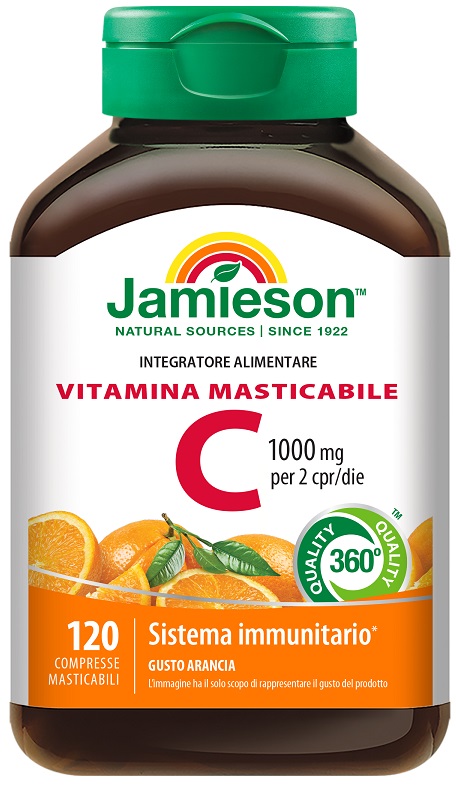 JAMIESON VITAMINA C 1000 MASTICABILE ARANCIA 120 COMPRESSE - FarmaLucia