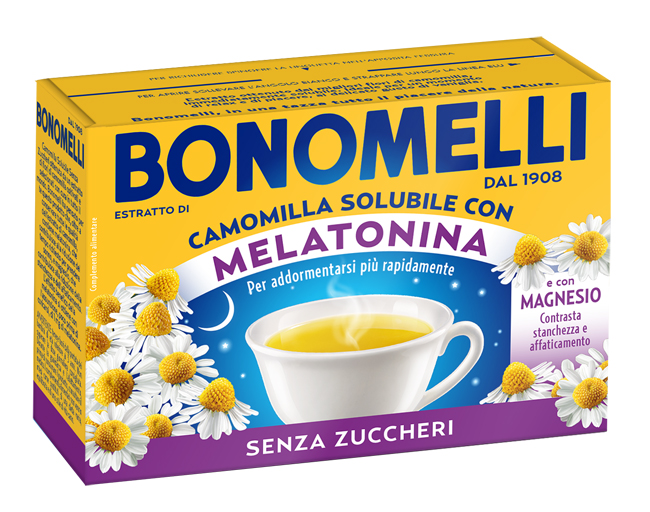 CAMOMILLA SOLUBILE MELATONINA MAGNESIO 16 BUSTINE - FarmaLucia