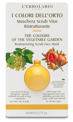 I COLORI DELL'ORTO GIALLO MASCHERA SCRUB VISO RISTRUTTURANTE 8 ML - FarmaLucia