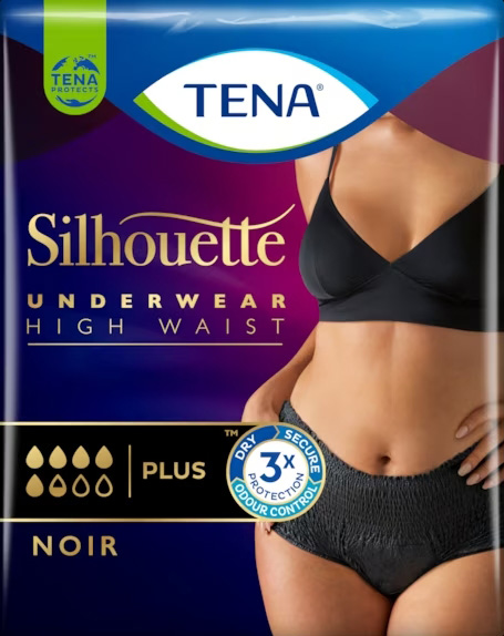 PANNOLONE A MUTANDINA ASSORBENTE TENA SILHOUETTE NOIR M VITA ALTA 9 PEZZI - FarmaLucia