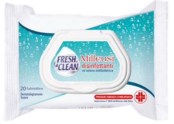 DISINFETTANTE FRESH&CLEAN SALVIETTINE 20 PEZZI - FarmaLucia