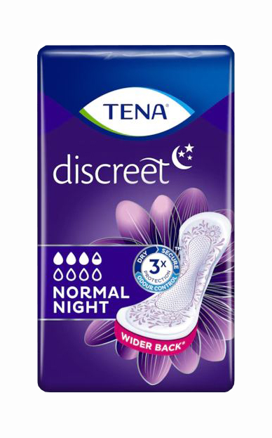 ASSORBENTE TENA DISCREET NORMAL NIGHT 10 PEZZI - FarmaLucia