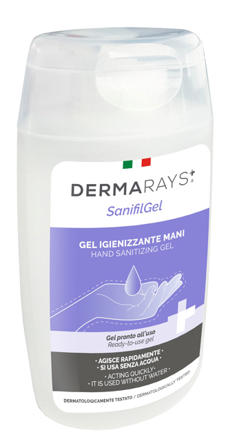 DERMARAYS SANIFIL GEL IGIENIZZANTE MANI PRONTO ALL'USO ALCOOL 80% 100 ML - FarmaLucia
