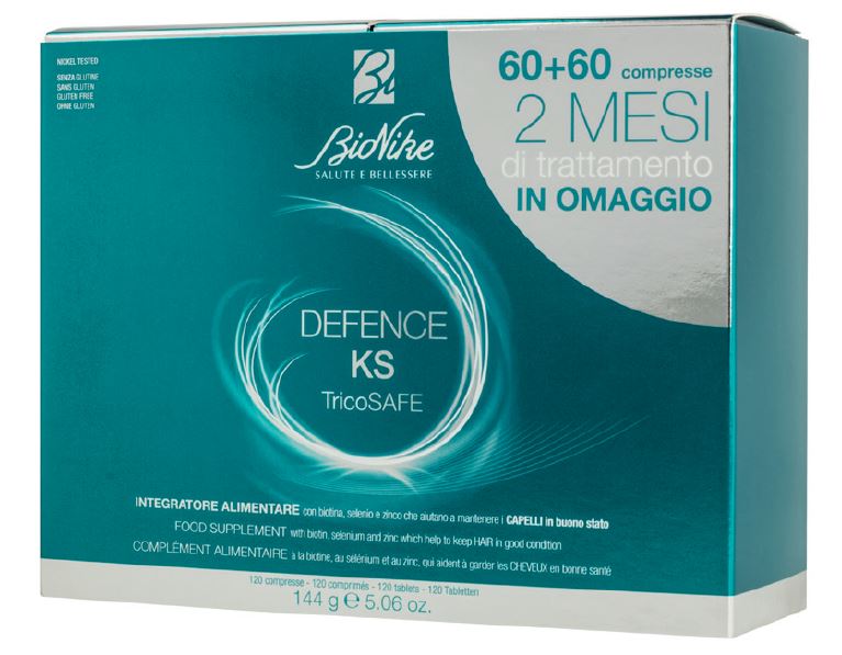 DEFENCE KS TRICOSAFE BIPACK 60 COMPRESSE + 60 COMPRESSE - FarmaLucia