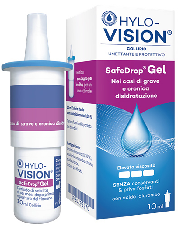 HYLOVISION SAFE DROP GEL 0,3% COLLIRIO UMETTANTE E PROTETTIVO 10 ML - FarmaLucia