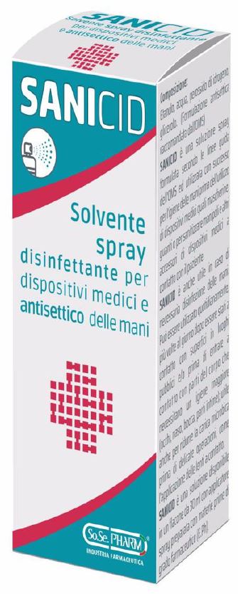 SANICID SOLUZIONE SPRAY PER DISINFEZIONE DISPOSITIVI MEDICI E ANTISETTICO MANI 30 ML - FarmaLucia