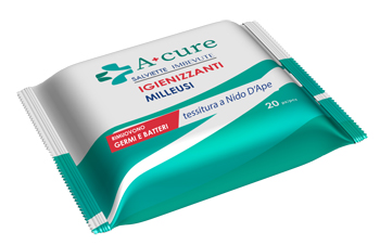 SALVIETTINA IGIENIZZANTE MILLEUSI A+CURE 20 PEZZI - FarmaLucia