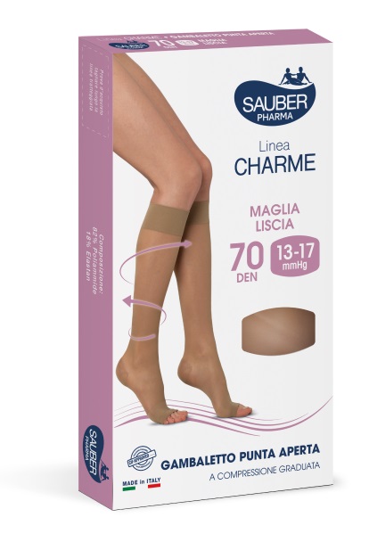 SAUBER GAMBALETTO OPEN TOE 70 DENARI MAGLIA LISCIA NEUTRO BEIGE TAGLIA 4 - FarmaLucia