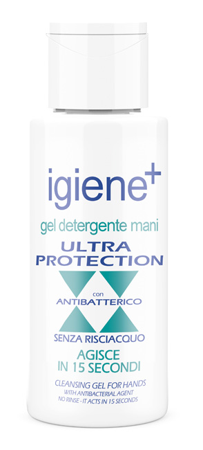 IGIENE+ GEL DETERGENTE MANI ULTRA PROTECTION CON ANTIBATTERICO 50 ML - FarmaLucia