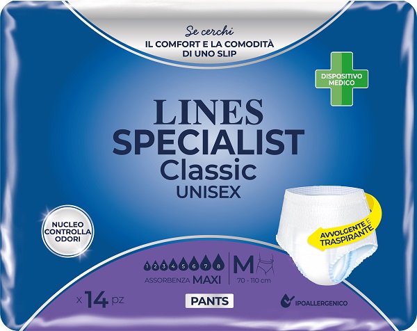 PANNOLONE A MUTANDA LINES SPECIALIST CLASSIC PANTS MAXI M 14 PEZZI - FarmaLucia