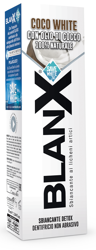 BLANX SBIANCANTE DETOX DENTIFRICIO COCO WHITE CON OLIO DI COCCO 75 ML - FarmaLucia
