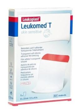 LEUKOMED T SKIN SENSITIVE MEDICAZIONE POST-OPERATORIA TRASPARENTE CON MASSA ADESIVA IN SILICONE 8X10 CM 5 PEZZI - FarmaLucia