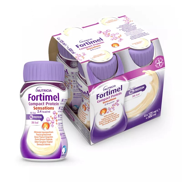 FORTIMEL COMPACT PROTEIN HOT TROPICAL ZENZERO 4 X 125 ML - FarmaLucia