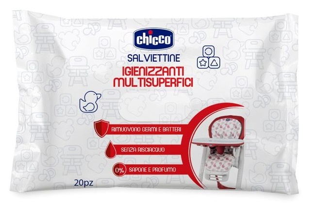 CHICCO SALVIETTINE IGIENIZZANTI 20 PEZZI - FarmaLucia
