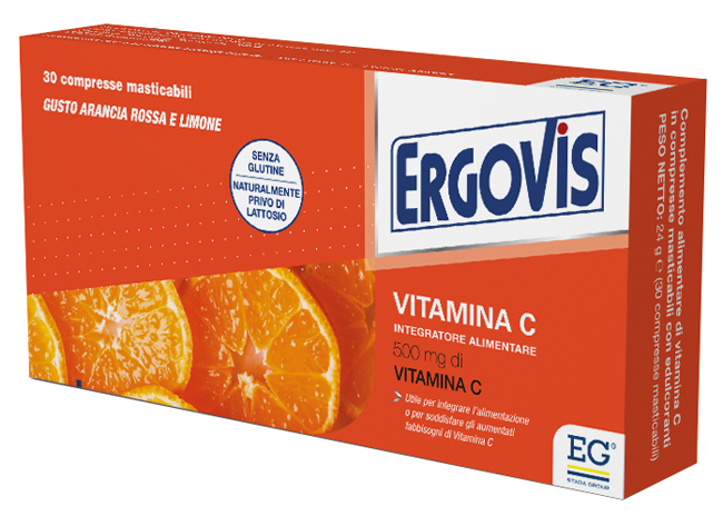 ERGOVIS VITAMINA C 500MG 30 COMPRESSE MASTICABILI - FarmaLucia