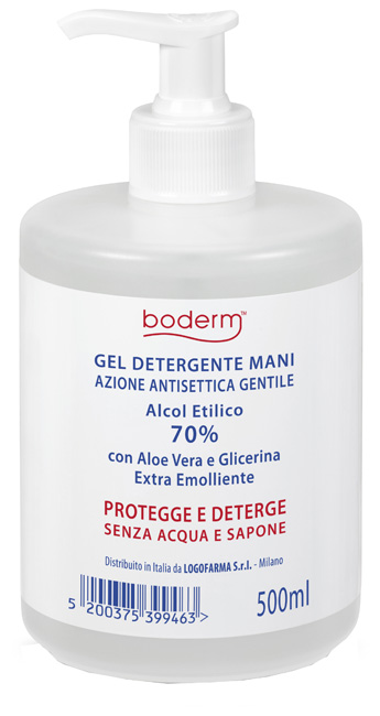 BODERM HAND CLEANSING GEL 70% 500 ML CON DISPENSER - FarmaLucia