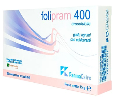 FOLIPRAM 400 60 COMPRESSE OROSOLUBILI GUSTO AGRUMI - FarmaLucia