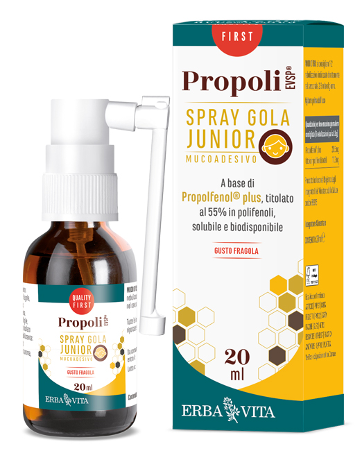 PROPOLI EVSP SPRAY GOLA JUNIOR GUSTO FRAGOLA 20 ML - FarmaLucia