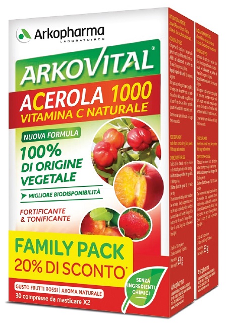 ARKOVITAL ACEROLA 1000 PACK FAMILY 60 COMPRESSE - FarmaLucia