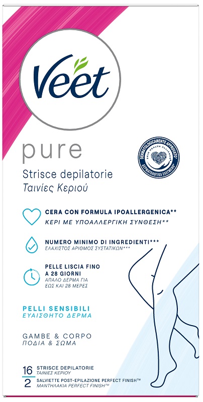 VEET STRISCE CORPO IPOALLERGENICHE 16 PEZZI - FarmaLucia