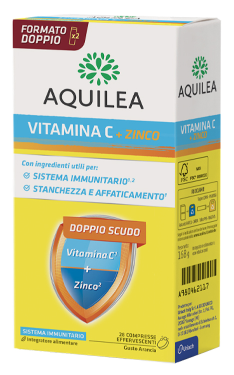 AQUILEA VITAMINA C 14 COMPRESSE EFFERVESCENTI BIPACK - FarmaLucia
