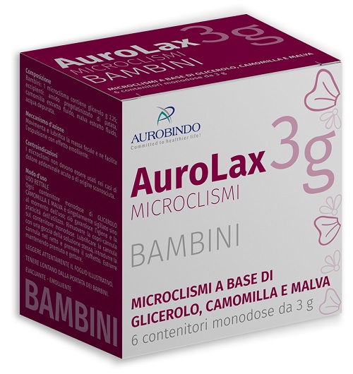 MICROCLISMI PER BAMBINI AUROLAX 6 CONTENITORI 3 G - FarmaLucia