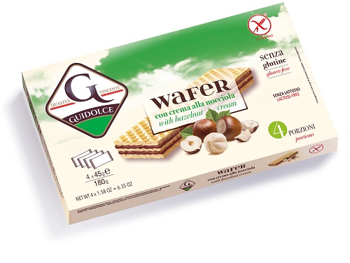 WAFER CON CREMA ALLA NOCCIOLA 4 PORZIONI X 45 G - FarmaLucia