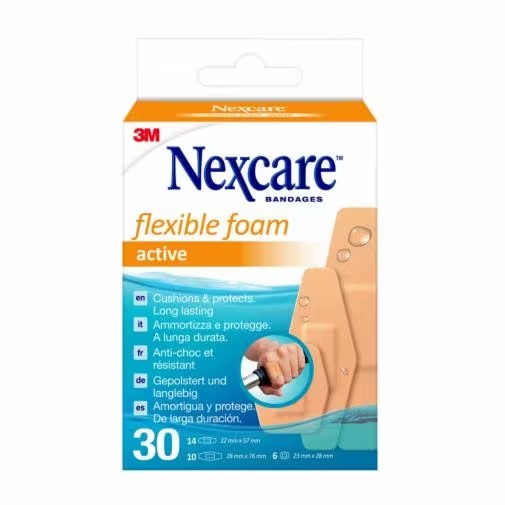 CEROTTO PREPARATO NEXCARE ACTIVE 360 GRADI N1030ASD04 ASSORTITI 3 MISURE 6 CEROTTI 23X28MM + 14 CEROTTI 22X57MM + 10 CEROTTI 28X76MM - FarmaLucia