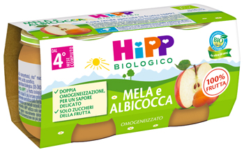 HIPP BIO OMOGENEIZZATO ALBICOCCA/MELA 2X80 G - FarmaLucia