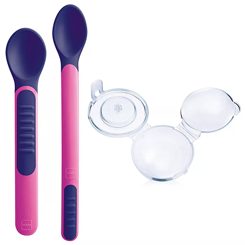 MAM HEAT SENSITIVE SPOONS & COVER 6+ FEMMINA - FarmaLucia