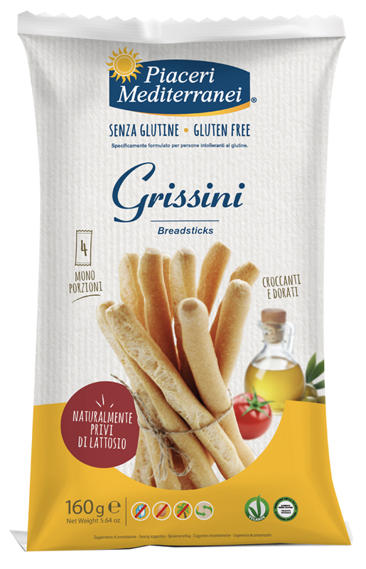 PIACERI MEDITERRANEI GRISSINI 160 G - FarmaLucia