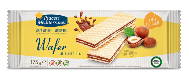 PIACERI MEDITERRANEI WAFER NOCCIOLA 175 G - FarmaLucia