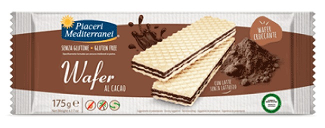 PIACERI MEDITERRANEI WAFER CACAO 175 G - FarmaLucia