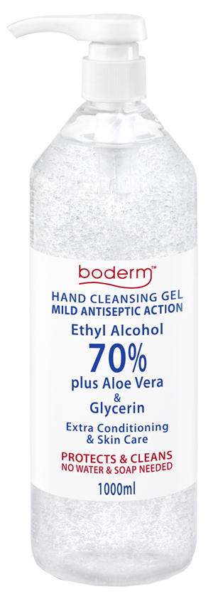 BODERM HAND CLEANSING GEL 70% 1 LITRO CON DISPENSER - FarmaLucia