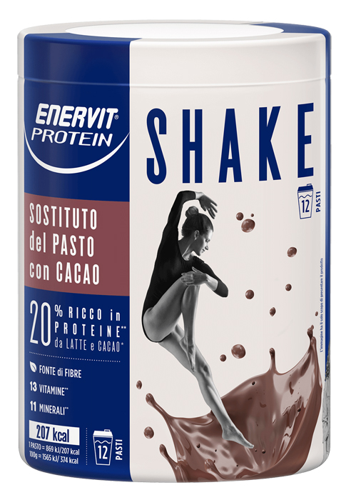 ENERVIT PROTEIN SHAKE CACAO 12 PASTI - FarmaLucia
