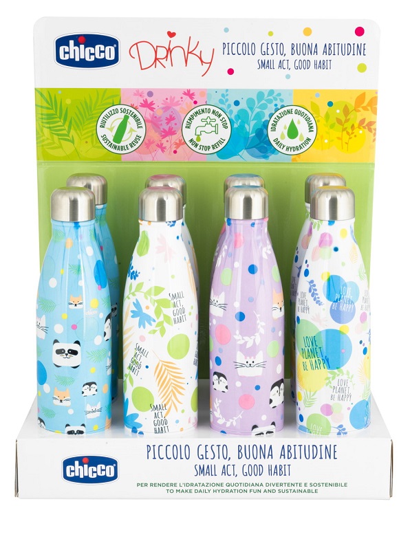 CHICCO BOTTIGLIA INOX DA 500 ML DISPLAY BOX - FarmaLucia