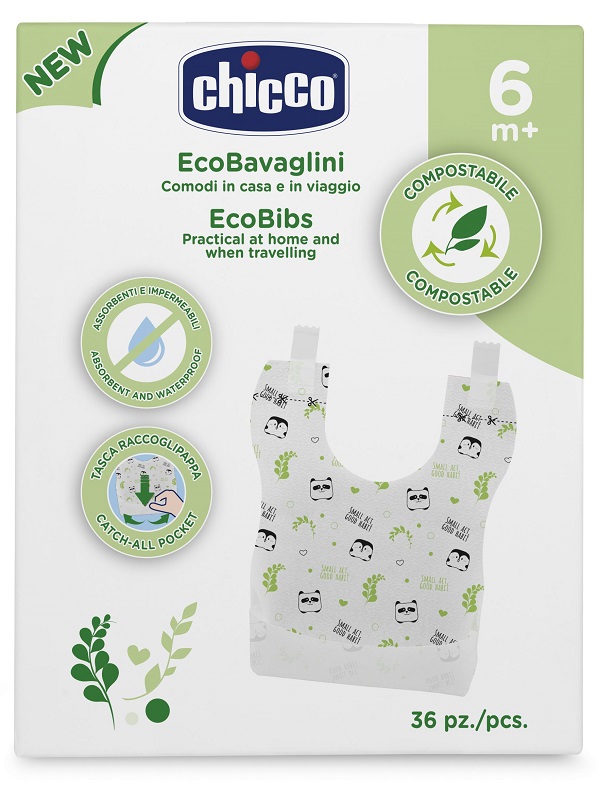 CHICCO BAVAGLINI MONOUSO COMPOSTABILI 36 PEZZI - FarmaLucia