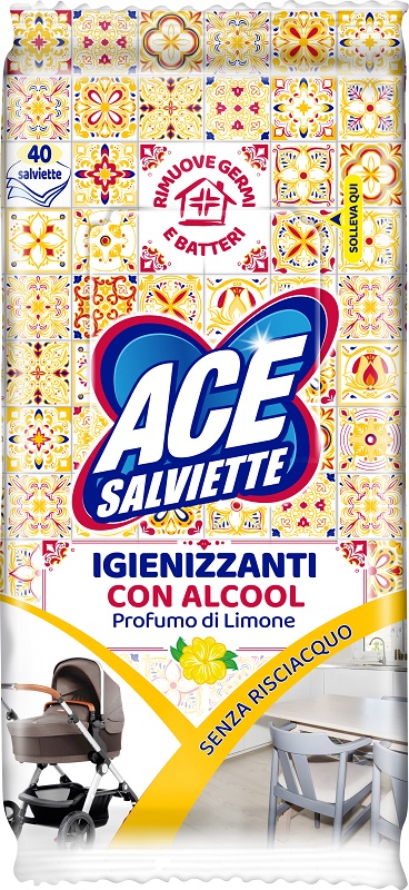 ACE SALVIETTE IGIENIZZANTI SGRASSANTI 40 PEZZI - FarmaLucia