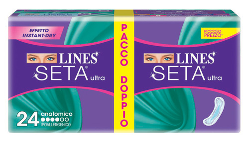 LINES SETA ULTRA ASSORBENTE ANATOMICO 24 PEZZI - FarmaLucia