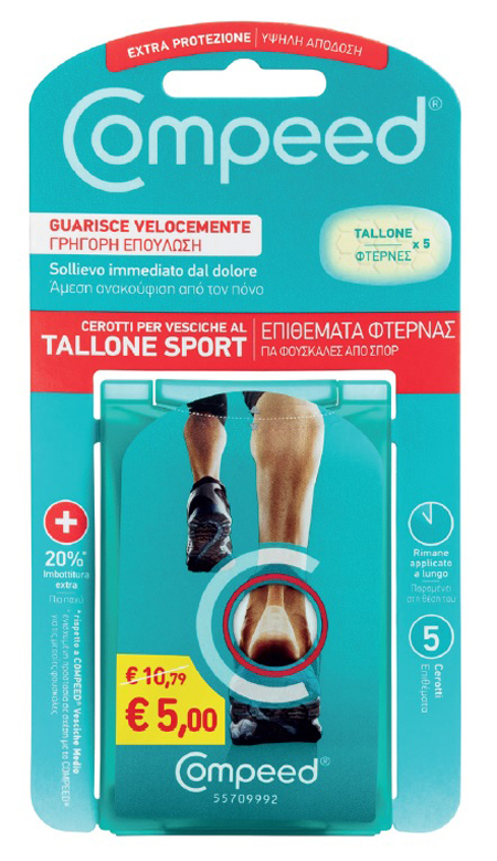 COMPEED CEROTTI PER VESCICHE AL TALLONE SPORT 5 PEZZI PROMO 5 EURO - FarmaLucia