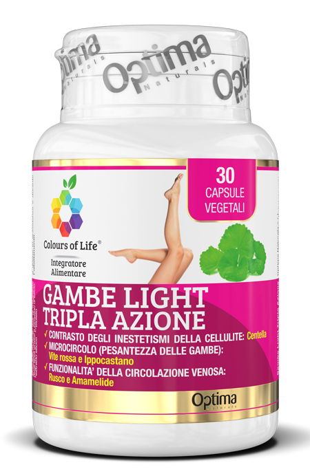 COLOURS OF LIFE GAMBE LIGHT TRIPLA AZIONE 30 CAPSULE VEGETALI 850 MG - FarmaLucia