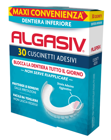 ALGASIV ADESIVO PER PROTESI DENTARIA INFERIORE 30 PEZZI - FarmaLucia