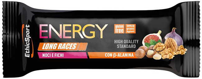 ETHICSPORT ENERGY LONG RACES BARRETTA ENERGETICA CON BETA-ALANINA NOCI E FICHI 40 G - FarmaLucia