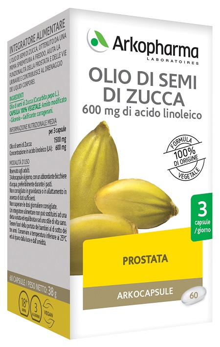 ARKO CAPSULE OLIO SEMI ZUCCA 60 CAPSULE - FarmaLucia